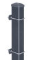 Preview: Zaunpfosten mit U-Bügel Anthrazit RAL 7016