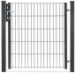 Preview: Gartentor 1-flügelig 1000mm Breite Anthrazit RAL 7016