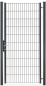 Preview: Gartentor 1-flügelig 1000mm Breite Anthrazit RAL 7016