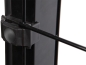 Preview: BLACKY Zaunpfosten schwarz RAL 9005 Detail Klemmbefestigung