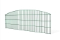 Preview: Schmuckzaun SYDNEY Moosgrün RAL 6005