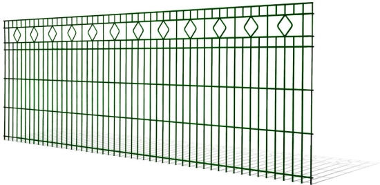 Schmuckzaun BARCELONA Moosgrün RAL 6005