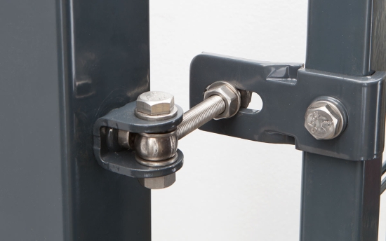 Schmuckzauntor INNSBRUCK 1-flügelig Verzinkt - Detailansicht Scharnier