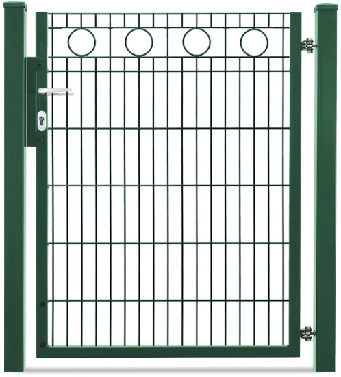 Schmuckzauntor ROM 1-flügelig Moosgrün RAL 6005 - 1230