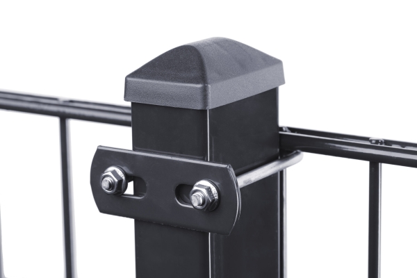 Zaunpfosten mit U-Bügel Anthrazit RAL 7016