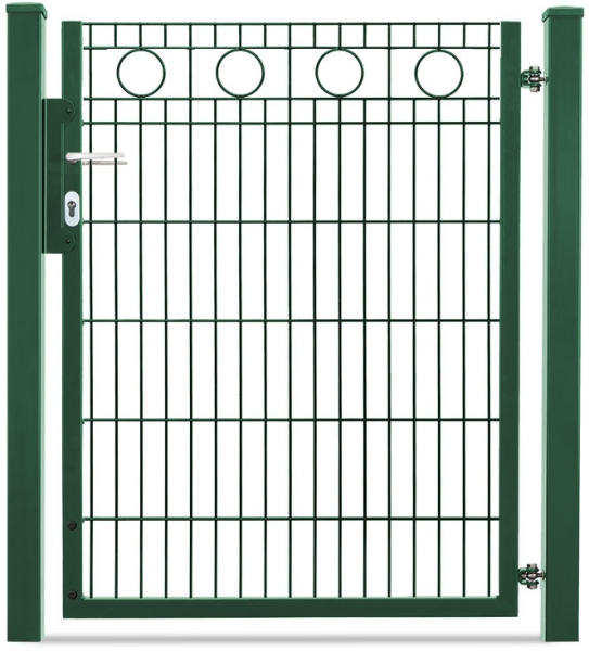 Schmuckzauntor ROM 1-flügelig Moosgrün RAL 6005 - 1230